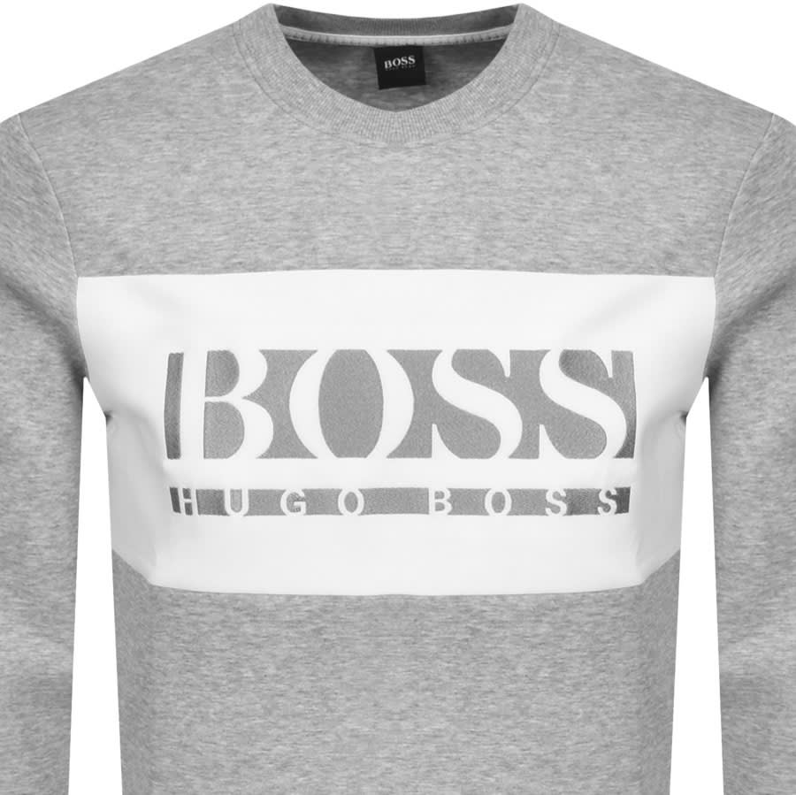 Alternative Image for ProductBOSS Salbo 1 Crew Neck Sweatshirt Grey2